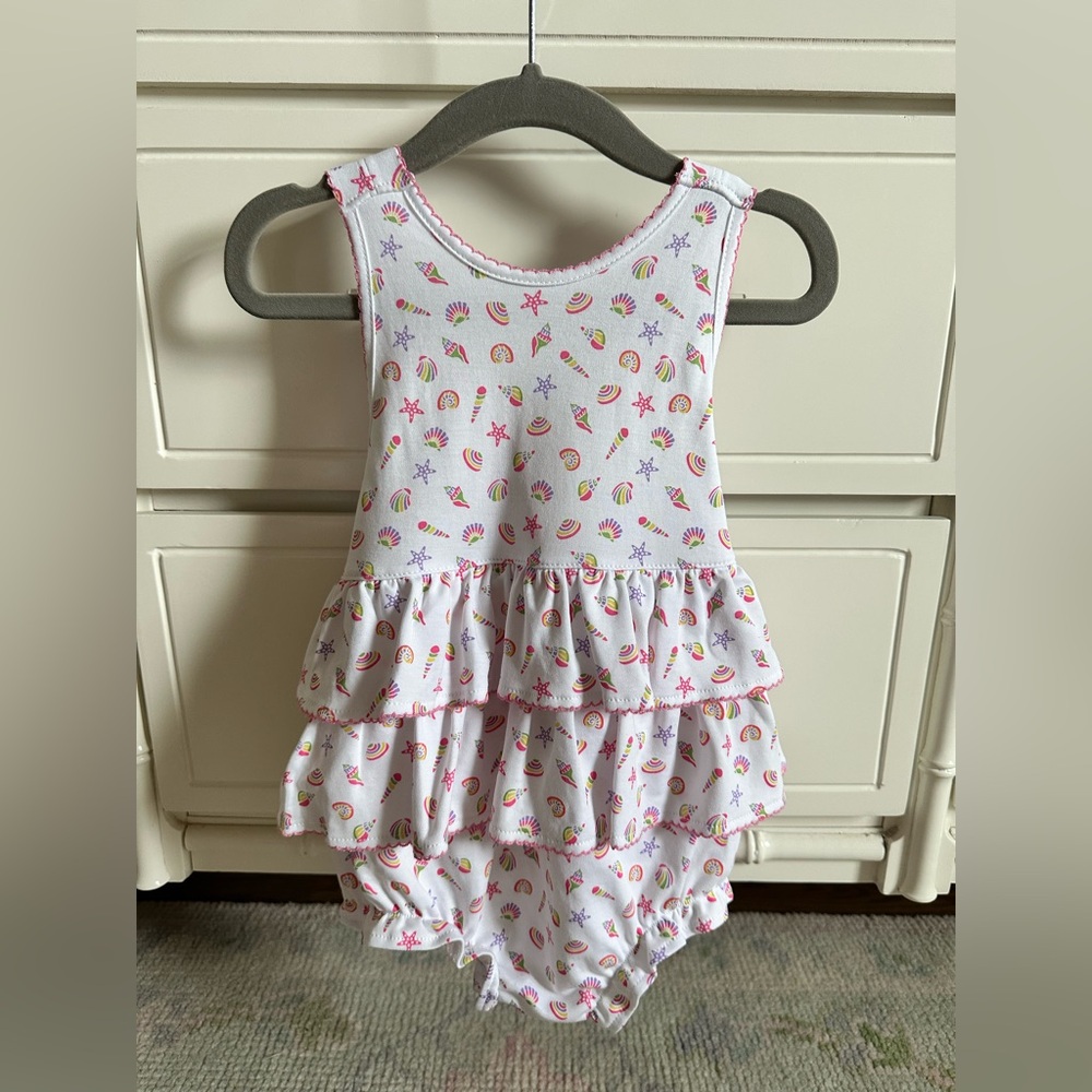 9M Kissy Kissy Bubble Romper Sea Shell Magic